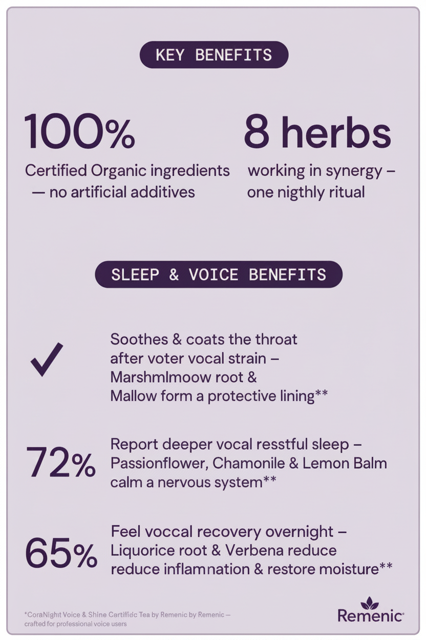 CoraNight Voice Recovery Tea – Key Benefits (Violet)